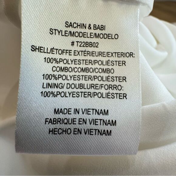 Sachin + Babi‎ White Satin Bridal Midi Slip Dress Size 0 - Picture 13 of 14